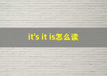 it's it is怎么读